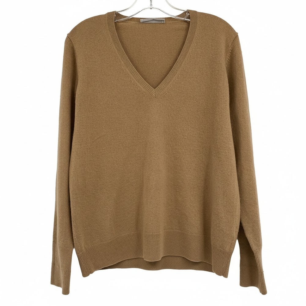 Everlane Tan V-Neck Sweater Pullover | Womens M